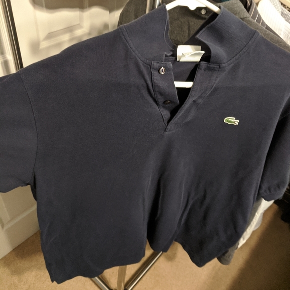 Lacoste navy polo size 7 us XL - Picture 3 of 4